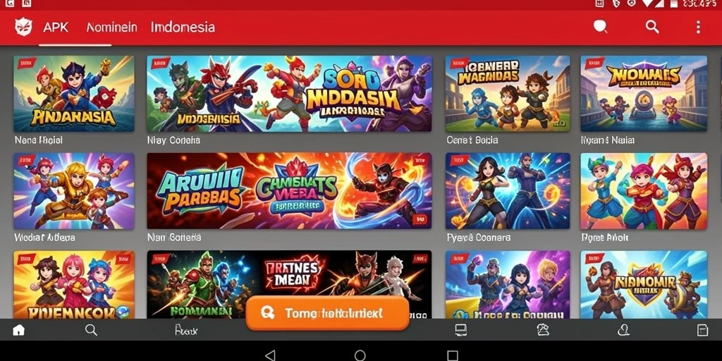 Tampilan utama yang menarik dan intuitif.